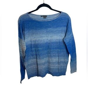 Vince Blue Ombre Cotton Dolman Sweater